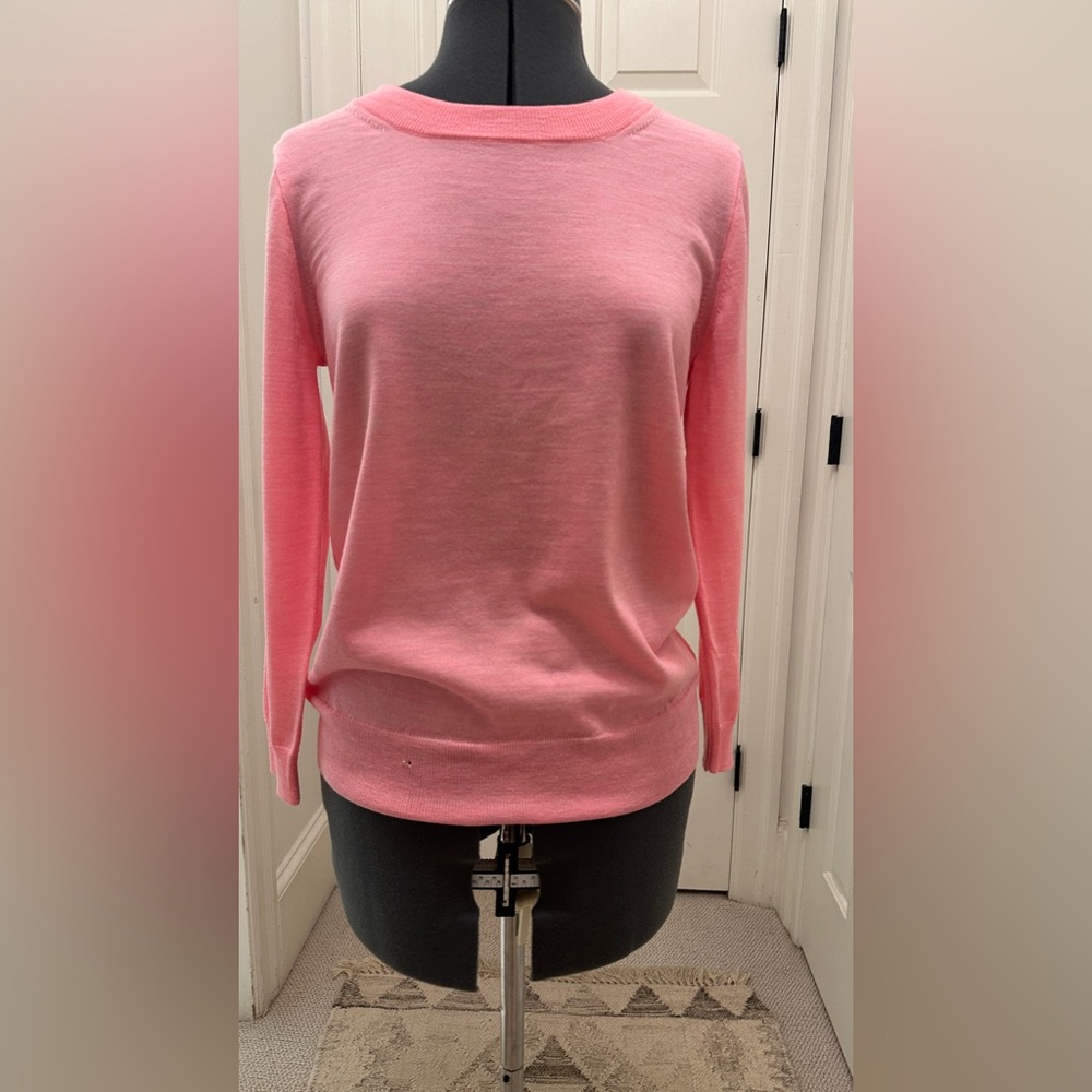 J. Crew Soft Pink Crew Neck Sweater
